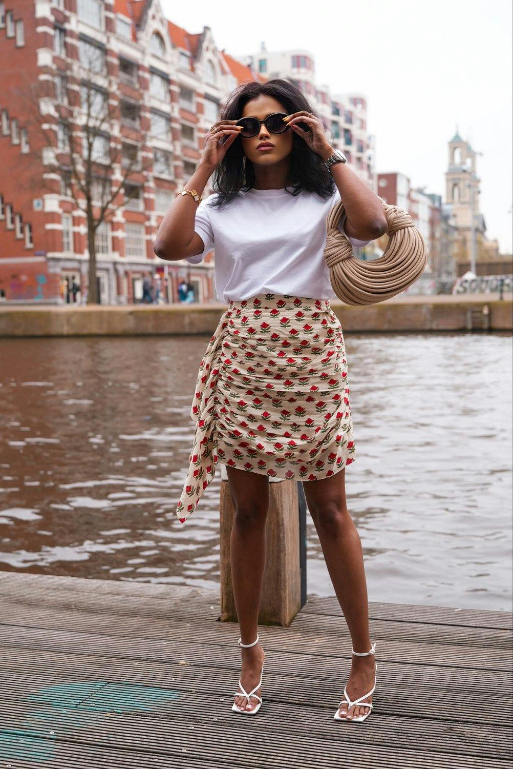 Sachini Dilanka wearing Rhode in Amsterdam