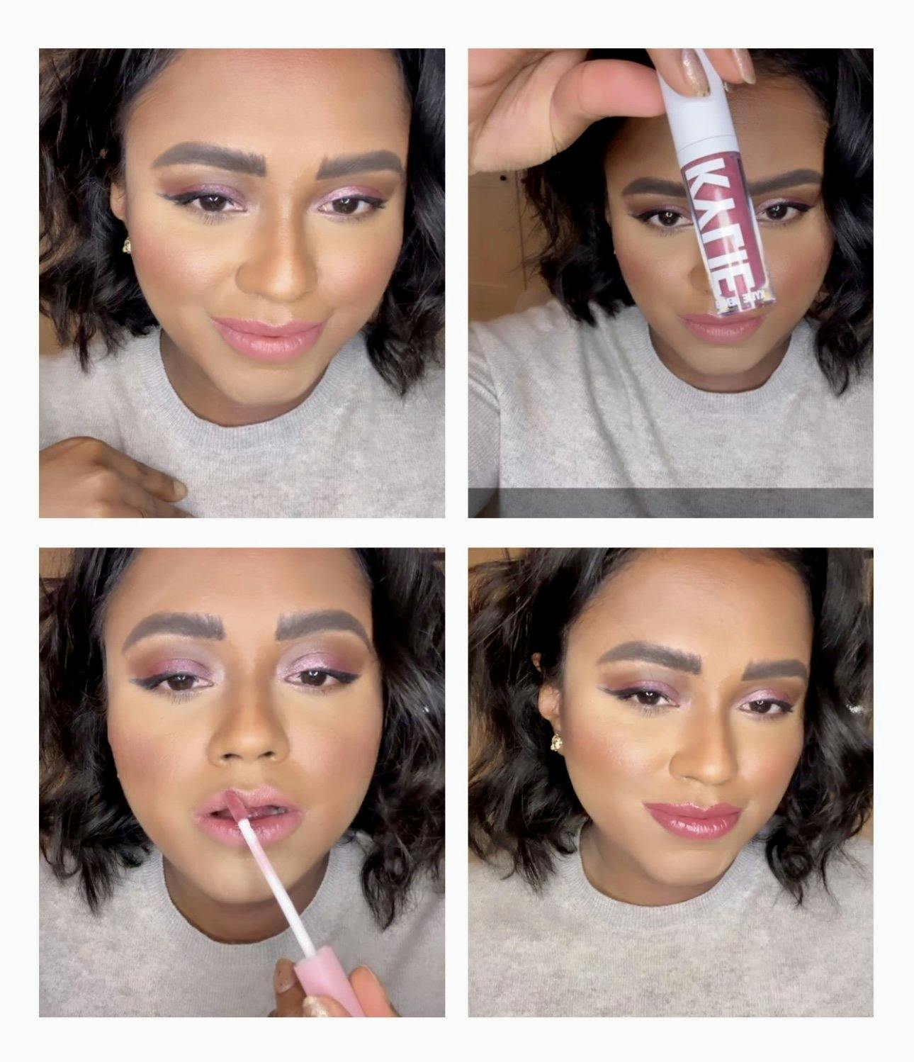 Sachini testing Kylie Cosmetics lip products