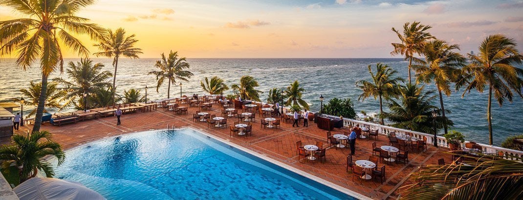 Swimming pool in resort in Sri Lanka