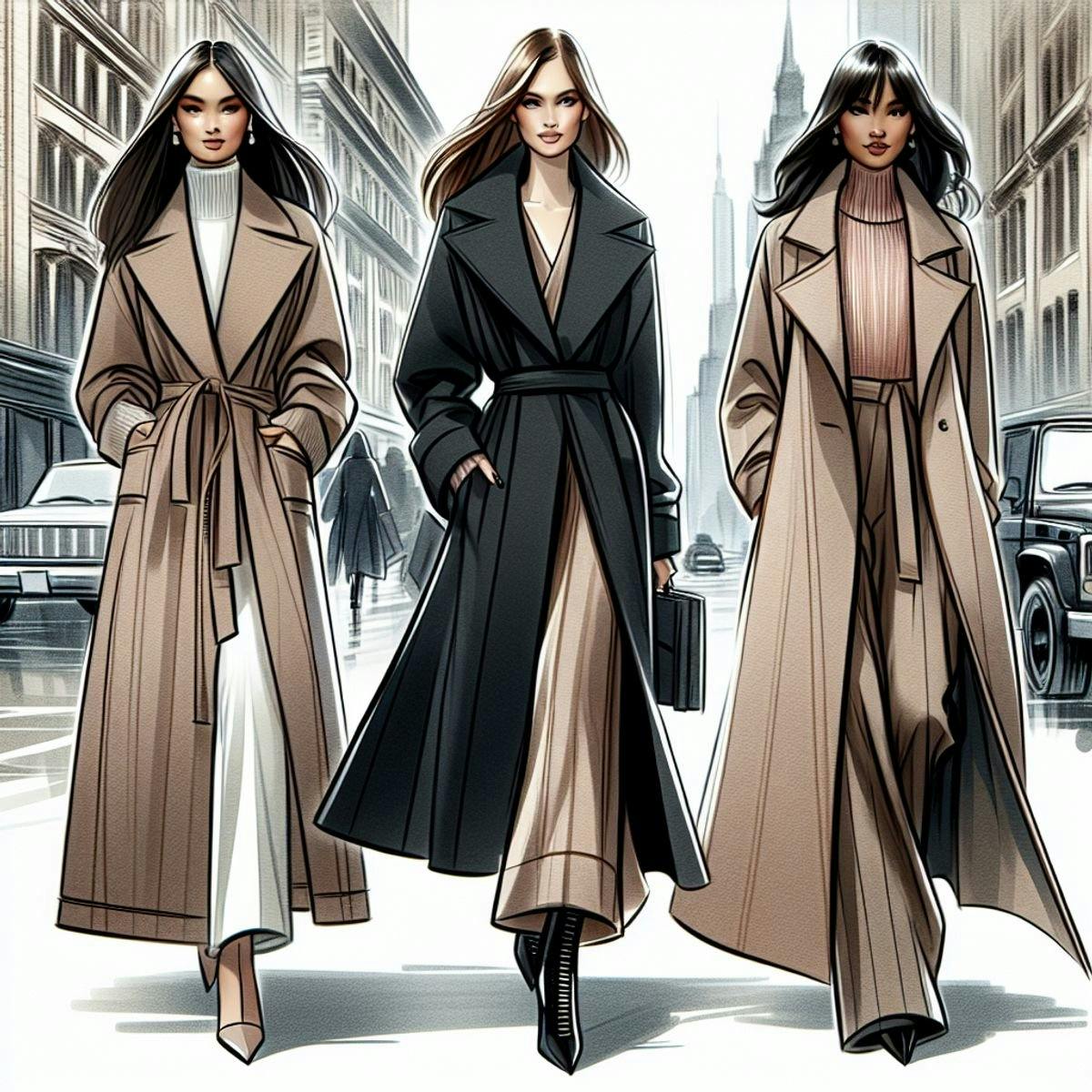 women wearing trendy winter coats