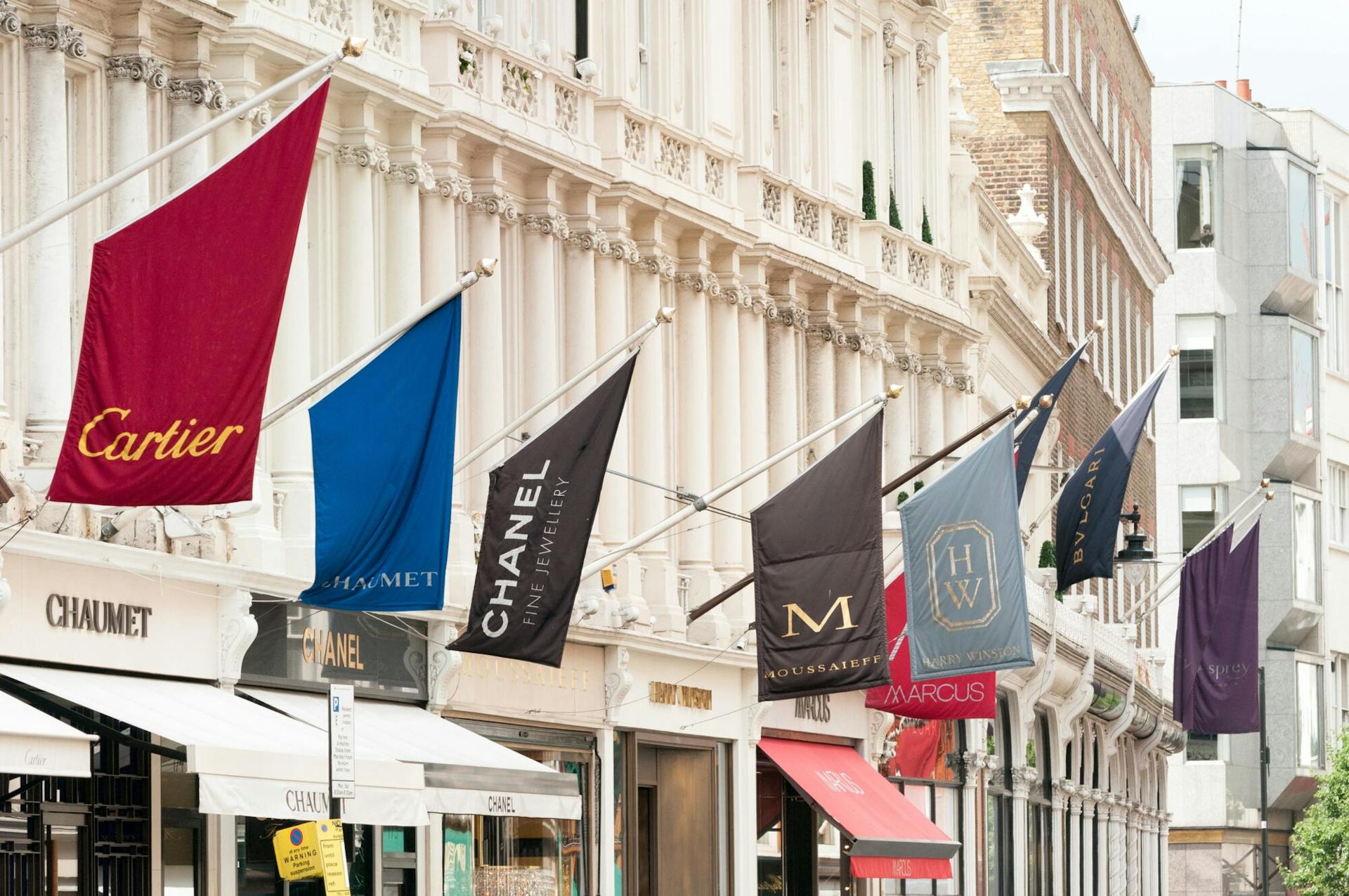 New Bond Street Luxury retailers