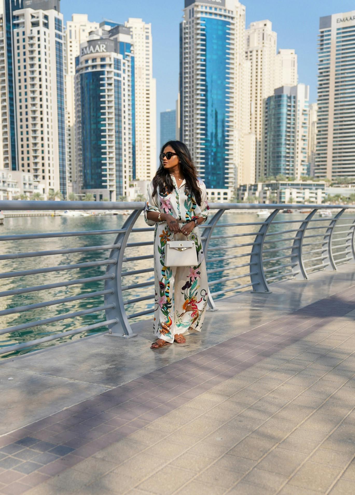 Dubai Sun, alemais, winter sun, Dubai style, resortwear, Dubai outfit